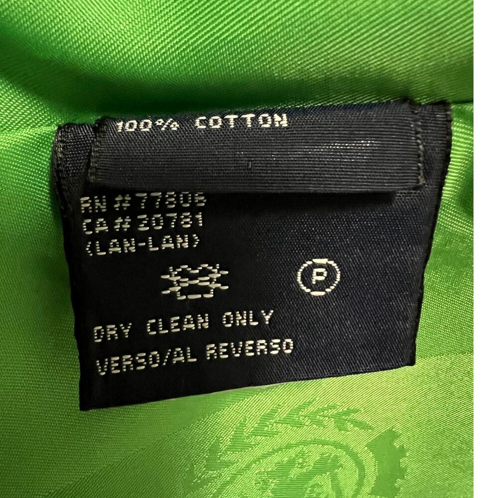 Vintage Y2K Tommy Hilfiger Navy Twill Blazer 42R Tailored Green Lining Preppy - Picture 11 of 16